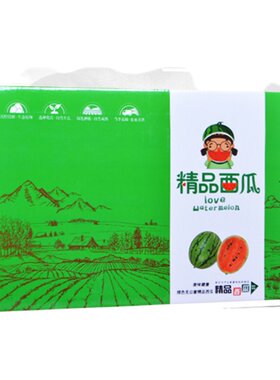 糖丸西瓜包装箱礼盒两个装潍坊固堤麒麟2k红玉手剥吊瓜加厚纸箱子