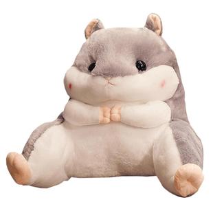 仓鼠腰靠椅子护腰枕靠枕靠背靠垫汽车办公室座椅抱枕腰枕宿舍可爱