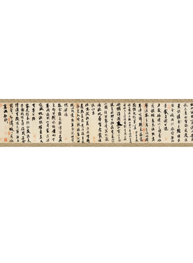 元 赵孟頫 诸右帖 卷轴行楷书法名帖真迹复制品名家书画名人手卷