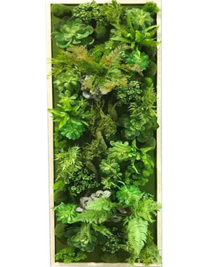 多肉植物挂件咖啡厅酒吧仿真墙饰