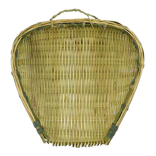 竹编筲箕家用厨房洗菜沥水淘米纯手工制品火锅饭店收纳筐簸箕装饰