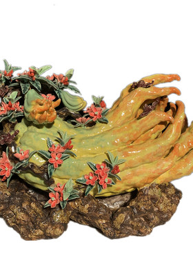 石湾公仔陶瓷玄关乔迁新居装饰品