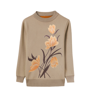 中老年人冬装女装加绒60岁70老人衣服奶奶秋装上衣加厚妈妈毛衣80