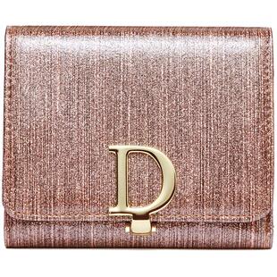 2026新款时尚女士钱包女短款折叠三折钱夹简约小零钱包真皮夹薄