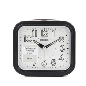特价正品SEIKO日本精工闹钟 静音机芯 床头防贪睡夜光铃铛QHK023