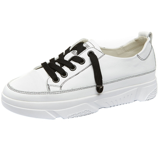 2026春季新款小白鞋女潮鞋百搭网红厚底配裙子的街拍ins夏款真皮