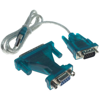 usb转rs232串口线usb转9针COM口数据线母九孔转db25公并口转接头