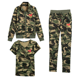 情侣迷彩服男女2025秋冬新款套装纯棉运动服户外休闲水兵舞军训服