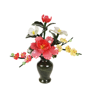 新中式简约玉石花瓶创意工艺品