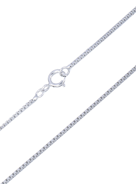 无吊坠S925短款细裸链简约盒子