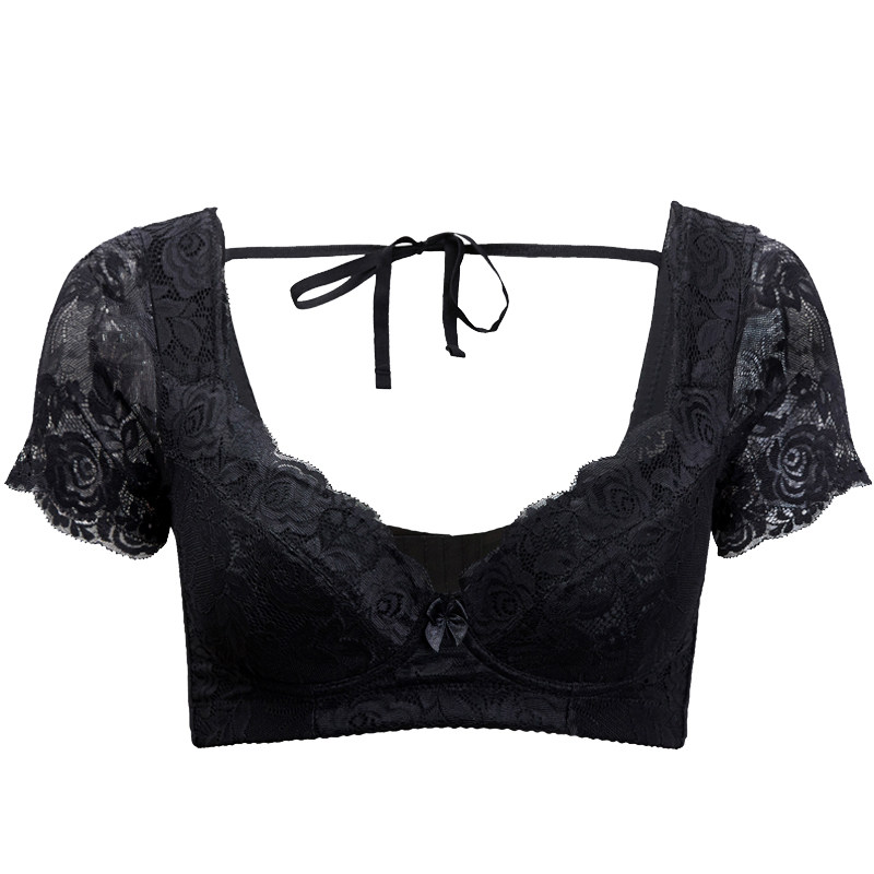 美容院文胸带袖收副乳聚拢上托矫正外扩磁疗薄款无海绵内衣文胸罩