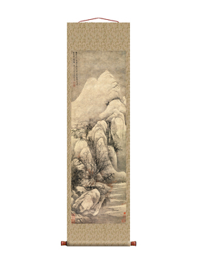 清 王翚 仿李成雪霁图 仿古画卷轴山水名画真迹复制品书房玄关挂