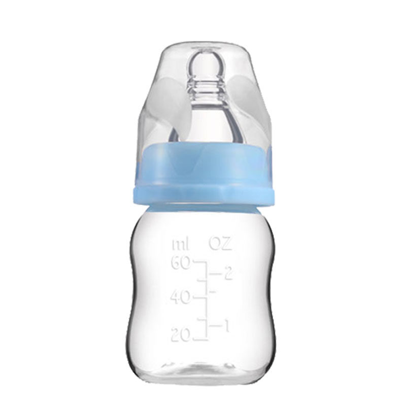 新生儿迷你奶瓶带手柄吸管60ml