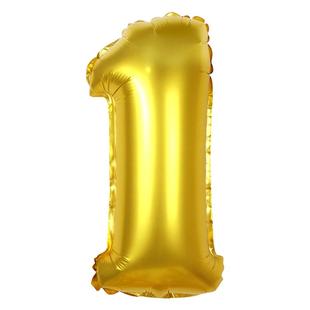 铝箔数字气球金银色0123456789生日派对装饰18寸中号铝膜气球布置