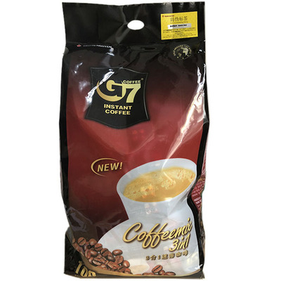 特价正品越南中原G7三合一速溶即溶咖啡1600g 100袋装包装国际版
