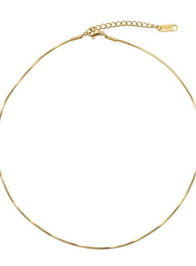 不掉色超亮结实choker无吊坠小众