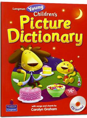 培生英文原版朗文英语彩图词典LONGMAN young Childrens Picture Dictionary3-6岁幼儿场景英语 有CD 270个重点词句 自学教学均可