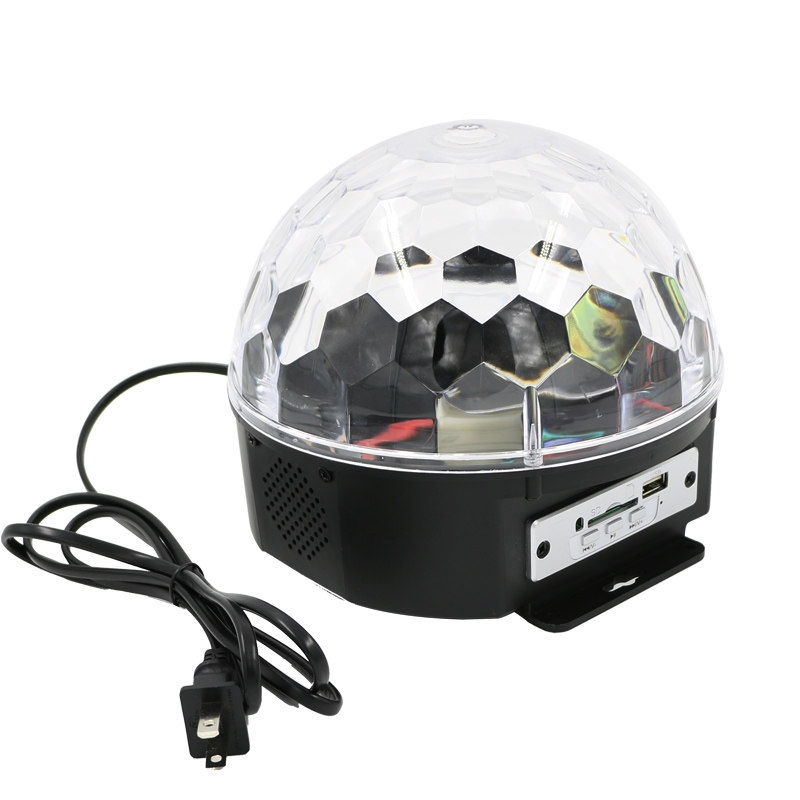 9色蓝牙MP3LED水晶魔球KTV酒吧家用舞台灯光声控旋转七彩灯音响