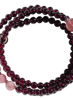 巴西紫牙乌石榴石纯天然毛衣链