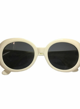 周扬青网红同款墨镜象牙白简洁轻