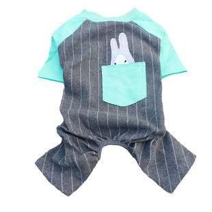 公爵宠物狗狗衣服秋冬装插肩竖条带兜四脚泰迪比熊雪纳瑞博美法斗