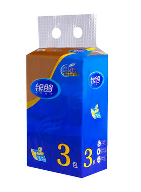 银鸽抽纸装蓓韧三连包3层加厚