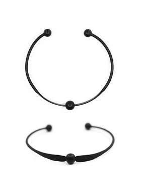 极简主义弧形圆球开口可调节手镯