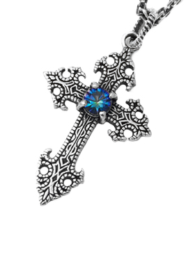 十字架项链纯银复古吊坠