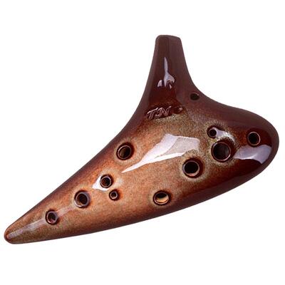 正品TNG陶笛洋陶埙12孔/十二孔AC/SC/SF中音C调窑变色高音SG陶笛