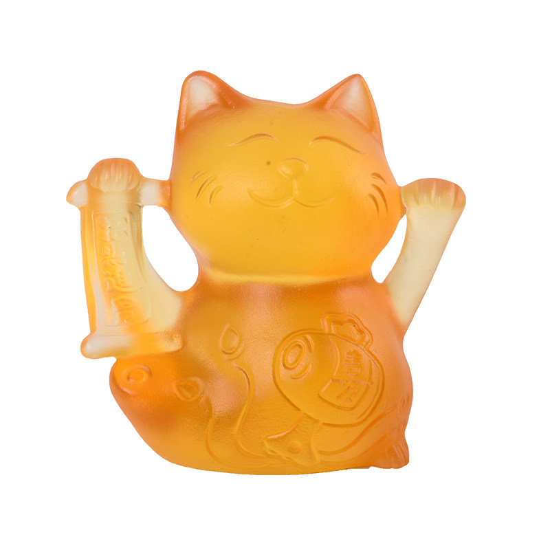 高档琉璃制品转运纳福礼物招财猫