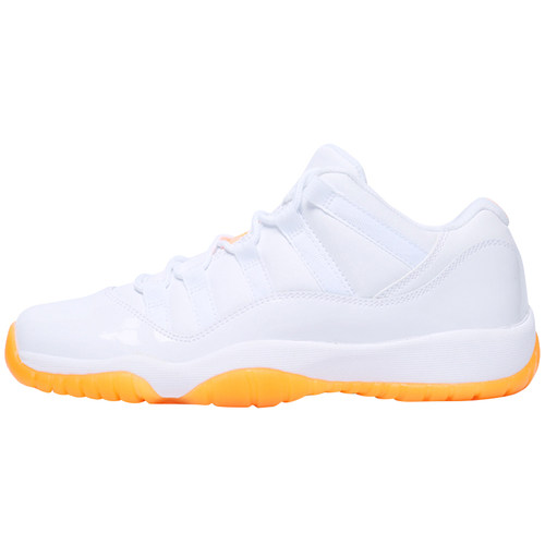 北卡大学 Air Jordan 11 Low AJ11 柑橘 白橙 女鞋580521-139现货