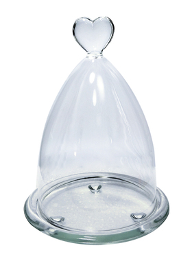 玻璃罩爱心微景观玩偶永生花包邮