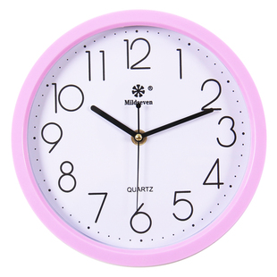 钟表客厅挂钟钟表8英寸静音小挂钟卧室小钟表LOGO石英钟定制作