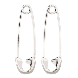 925银耳钉女男耳环潮韩国简约个性防过敏创意曲别针百搭耳圈单只