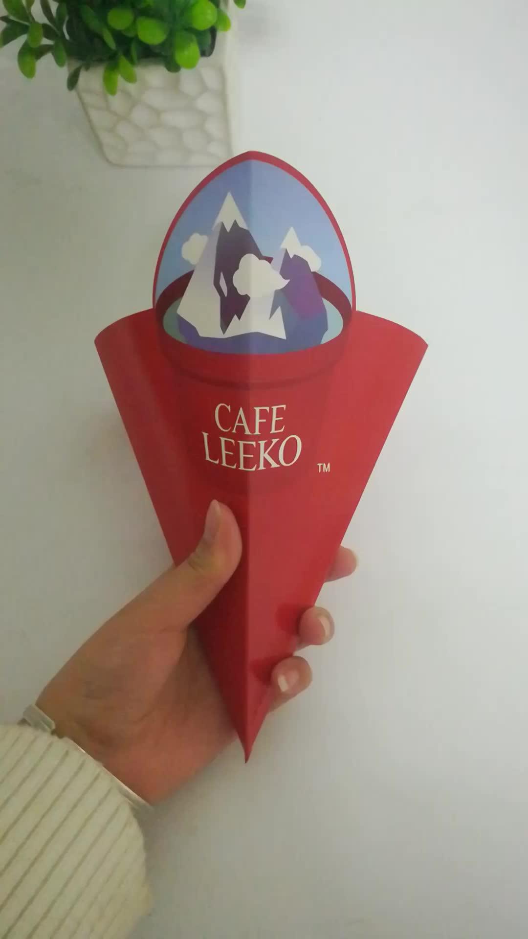 Unique Design Paper Crepe Cone Holder For French Fries With Sauce Buy