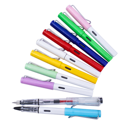 钢笔式中性笔学生用彩色墨囊两用