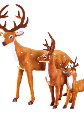 仿真动物圣诞鹿公仔节日装饰麋鹿