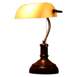 欧式复古典蒋介石银行灯书房绿罩民国老上海床头装饰实木台灯包邮