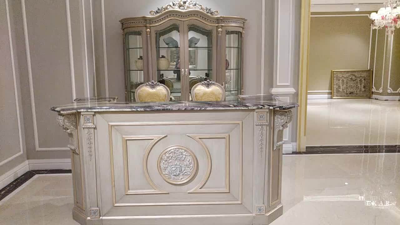 Luxury Classic Marble Top Wooden Home Bar Table Furniture Buy Wooden