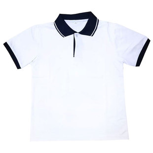 DIY男女初高中学生短袖t恤班服定制LOGO校徽宽松韩版夏季校服上衣