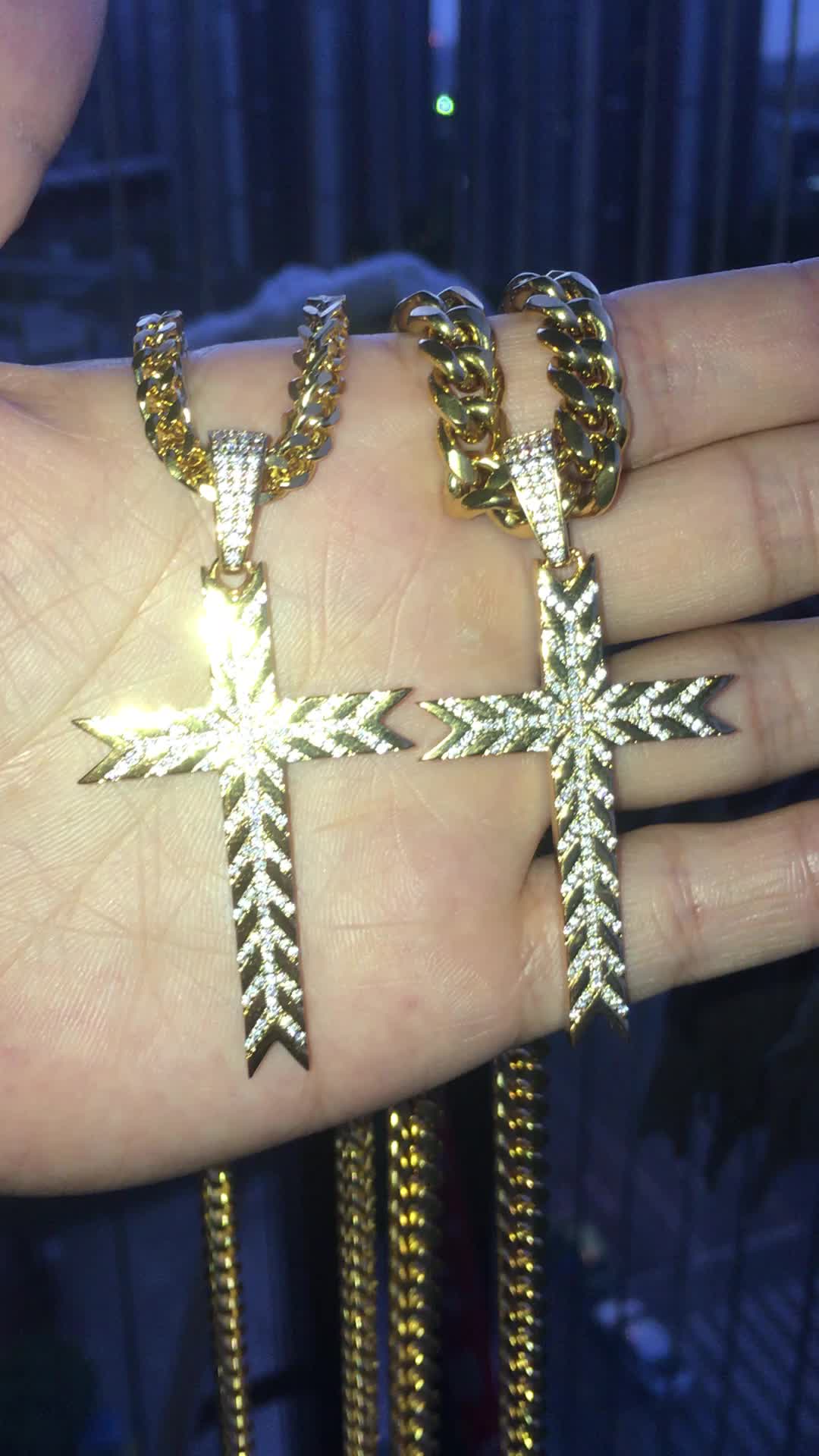 New Ice Out Hip Hop Jewelry Pendant,Wholesale Cross