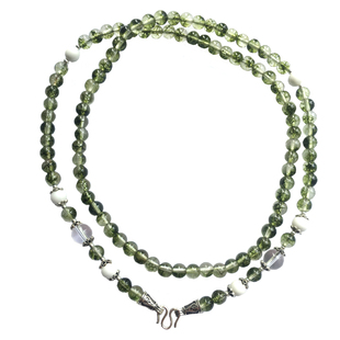 泰国高端佛牌链佛牌链子绿幽灵爆花晶水晶佛牌链挂链毛衣链项链