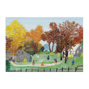 我接到了 Grandma Moses摩西奶奶装饰画朴素艺术美式田园乡村疗愈