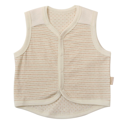 英国有机彩棉条纹背心