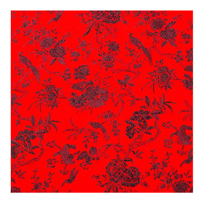 小鸟仿真丝面料沙发织锦缎