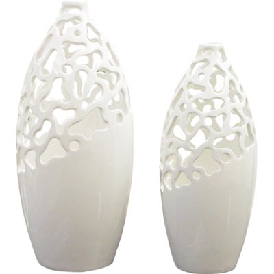 欧式时尚镂空白色陶瓷陶瓷花瓶