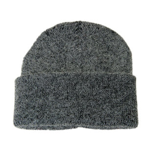 中老年人双层兔羊毛针织线帽男士冬季老人帽冬天保暖帽子爸爸爷爷