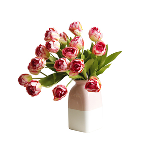 晶华造花新品仿真花郁金香单支假花束客厅卧室桌面装饰仿真花套装