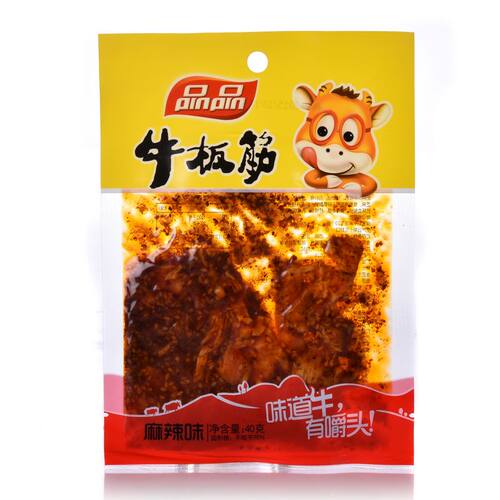 品品牛板筋40g*20袋 包邮 四川特产麻辣烧烤牛蹄筋牛筋零食小吃
