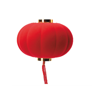 植绒小灯笼串挂饰新年盆景装饰品树上挂的小灯笼年货塑料水晶灯笼